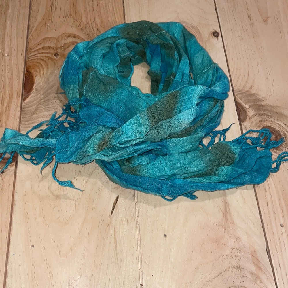 Deep sea colored tie dye scarf/ wrap